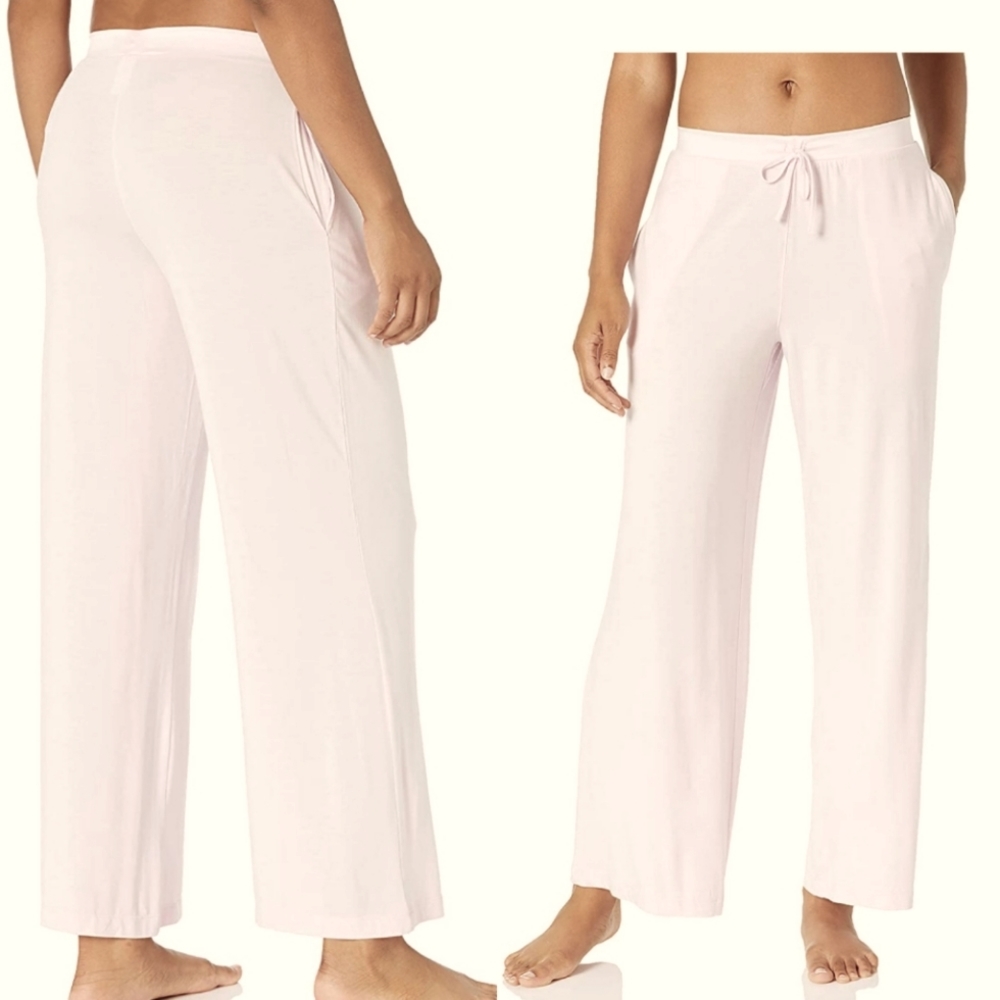 Calvin Klein Satin-Trim Sleep Pants Pearly Pink XL